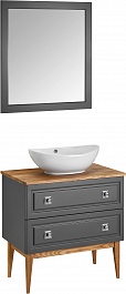ASB-Woodline Мебель для ванной Каталина 80 grey – фотография-2